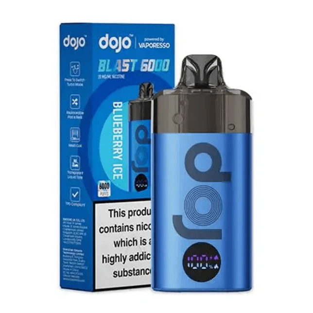 Blueberry Ice Dojo Blast 6000 Disposable Vape by Vaporesso 20mg